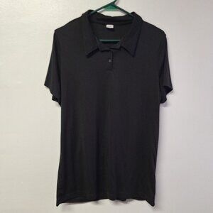 Animal Den Polo Shirt Womens Ladies XL Black Collared Professional Golf Top